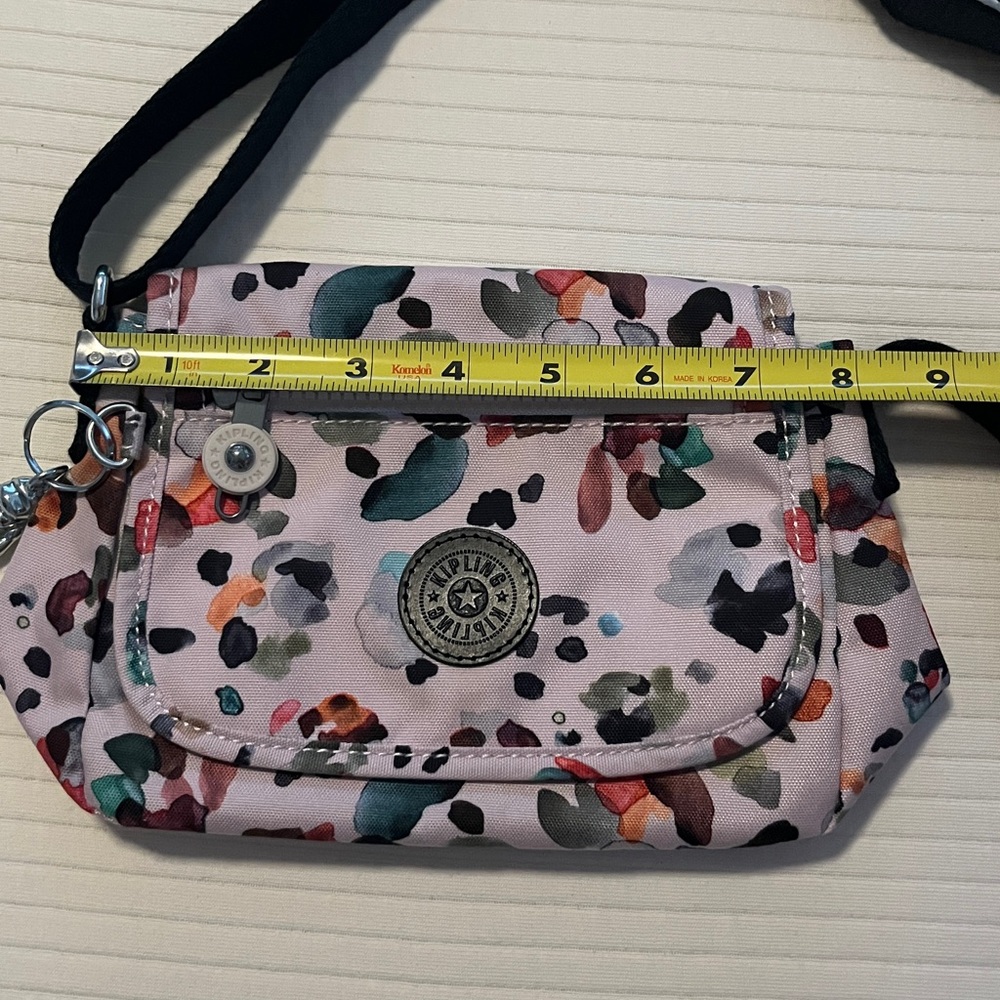 Kipling Colorful Animal Print Crossbody Bag with Black Strap - Picture 8 of 10